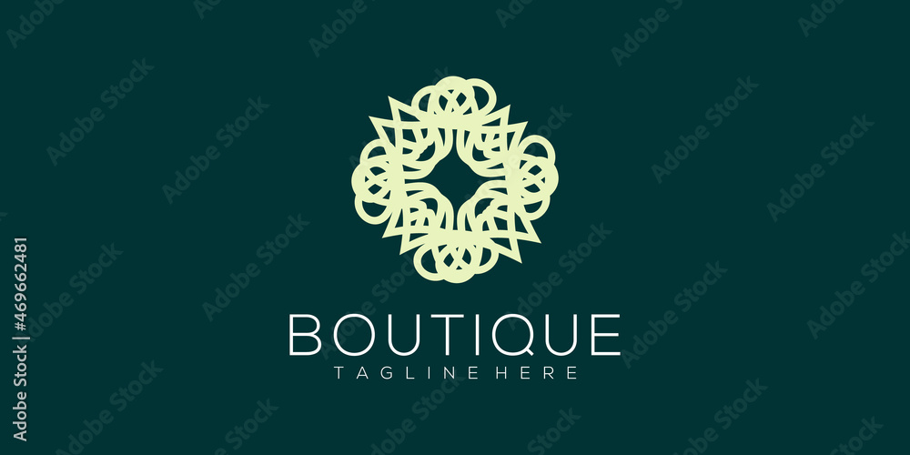 Yoga classes logo design made with leaves and flowers with simple lines boutique Yoga classes logo design made with leaves and flowers with simple lines boutique