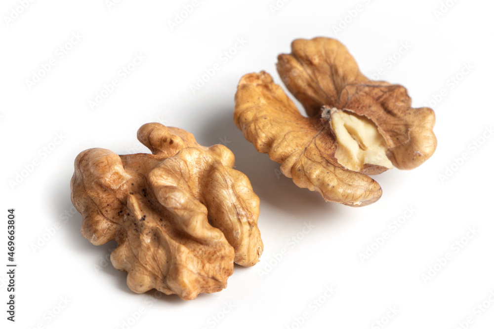 Walnut. Walnut kernel. Nut isolated on white. Walnut. Walnut kernel. Nut isolated on white.