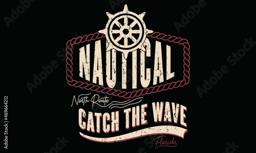 Ocean Sprite Grunge  club racing sailing offshore regatta deep blue sea artwork for tee shirt-2