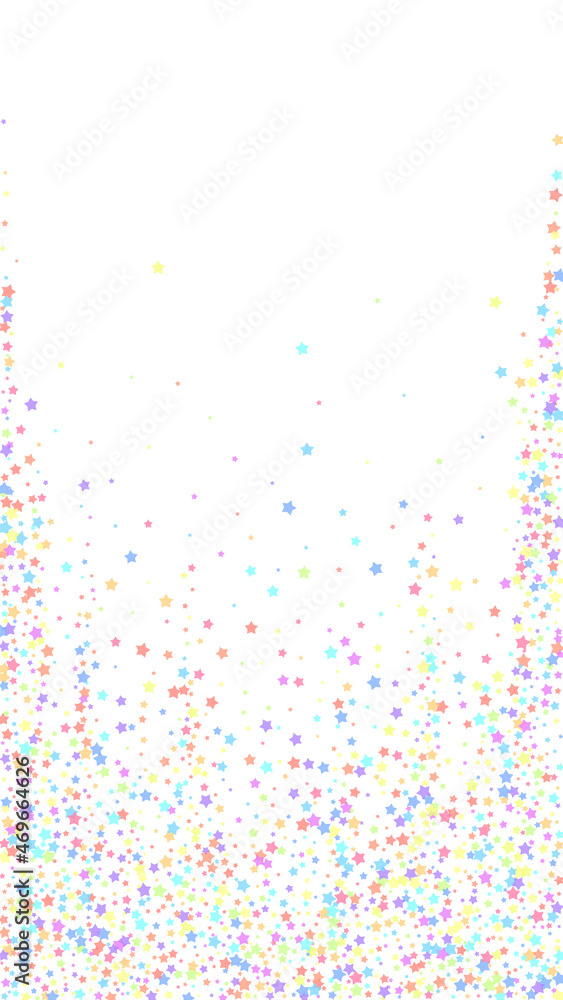 Festive radiant confetti. Celebration stars. Color
