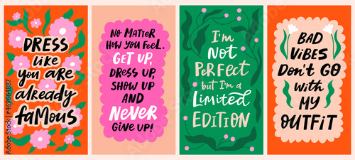 Hand drawn motivational quotes to keep inspired for success, lettering posters, stories. Phrases for business goals, self development,  life coach. Perfect for prints, wall art and social media.