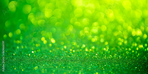 Green glitter christmas abstract background © Anna