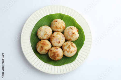 Paniyaram, a Southindian snack made from rice flour and urad dal fermented batter photo