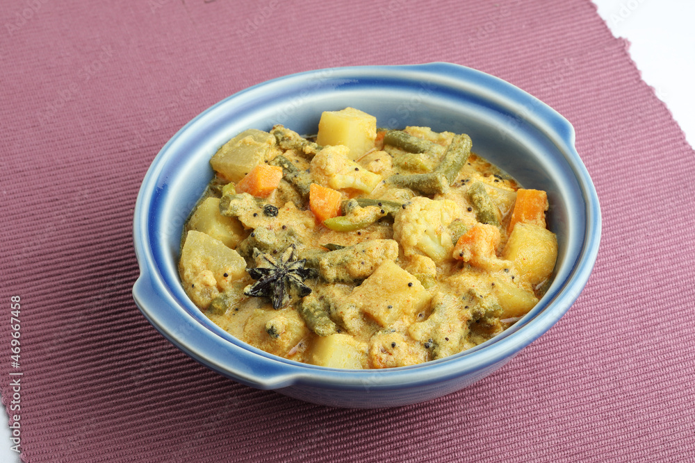 Vegetable coconut Kurma, a South Indian dish Vegetable coconut Kurma, a South Indian dish