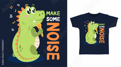 Cute dinosaur cartoon t shirt designs 