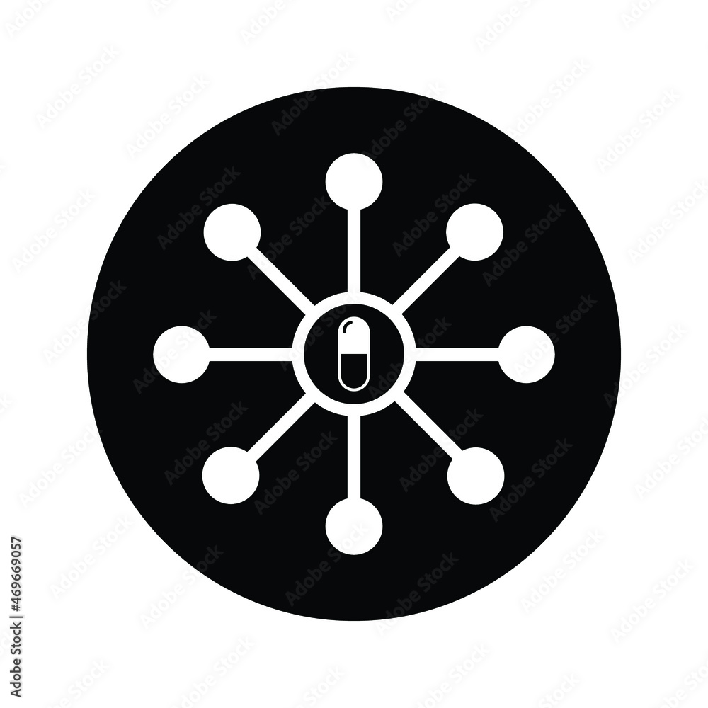 Distribution, pharmacy icon. Black vector sketch. Distribution, pharmacy icon. Black vector sketch.