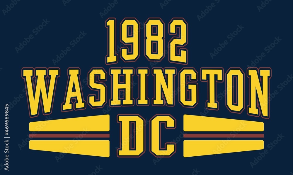 Obraz premium Washington Retro college varsity font typography USA Athletic slogan print for tee - t shirt and sweatshirt - hoodie for all 