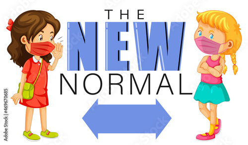 The New Normal with Girls keeping social distancing