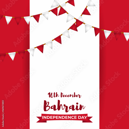 Vector illustration of happy Bahrain independence day