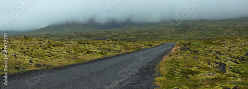 Lava fields at Vatnshellir  Snaefellsnes Peninsula  Iceland  Europe 