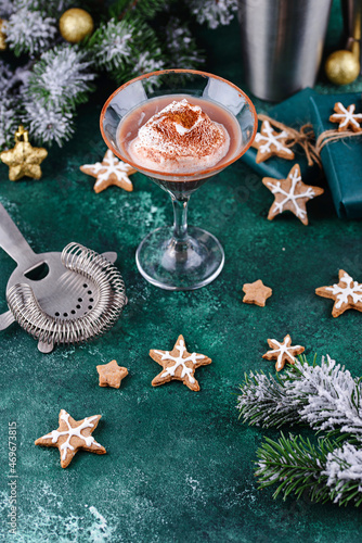 Christmas North pole martini cocktail