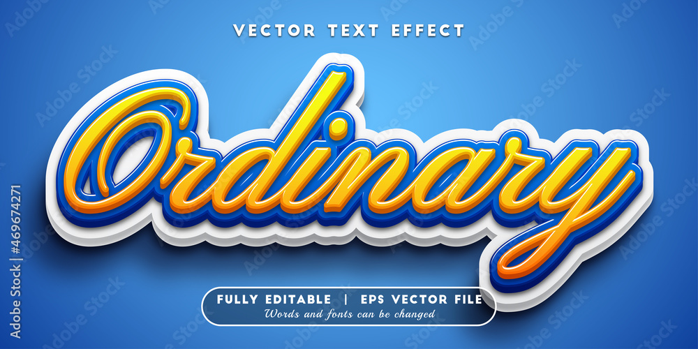 Text effects 3d ordinary, editable text style Text effects 3d ordinary, editable text style