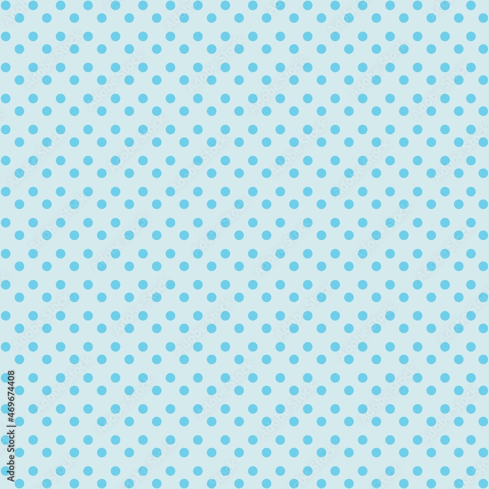 Blue Polka Dot seamless pattern. Vector background.