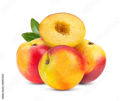 Nectarine fruit isolated