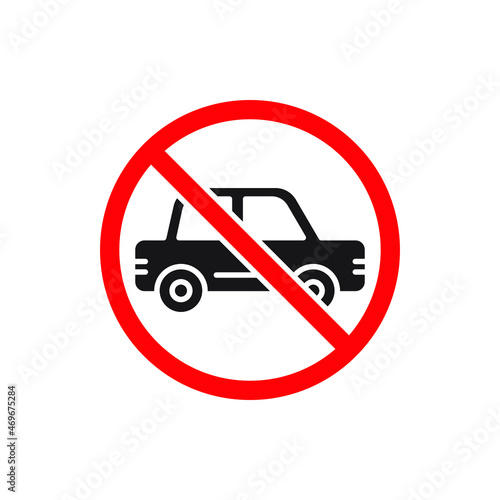 No car sign isolated on white background. Vector