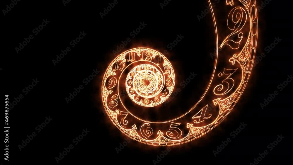 The classic spiral fire dial is endless. 3D rendering The classic spiral fire dial is endless. 3D rendering