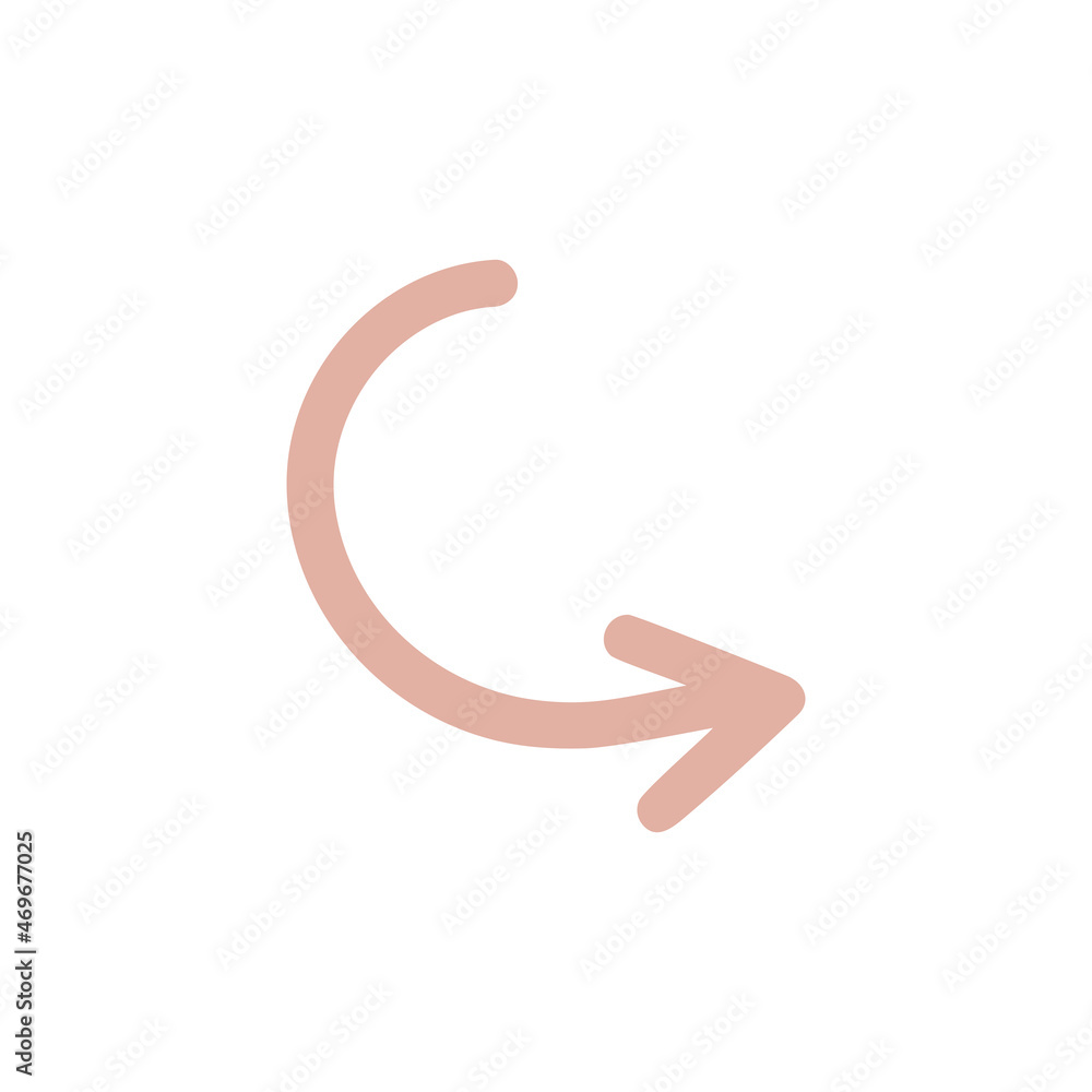 Isolated vector element. An abstract arrow indicates the direction. Color image on a white background. The print is used for packaging design. Isolated vector element. An abstract arrow indicates the direction. Color image on a white background. The print is used for packaging design.