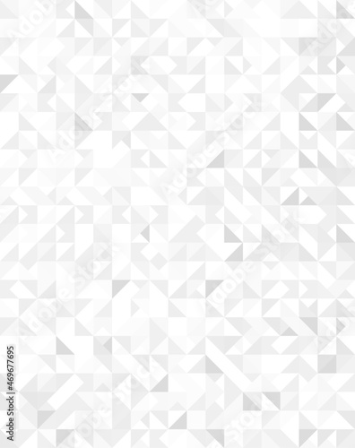 Abstract triangles geometric background. Triangular wallpaper pattern design. Minimalist light grey and white triangles.Trendy monochrome triangles pattern