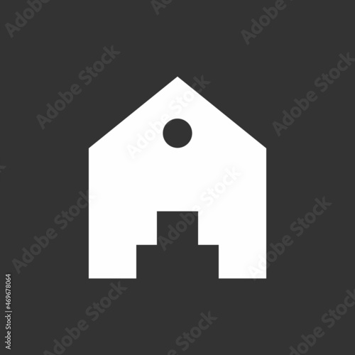  Warehouse  Glyph Inverted Vector Icon Design