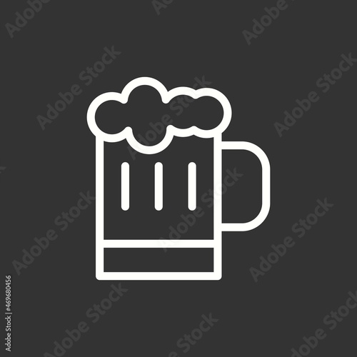 Beer Line Inverted Vector Icon Design