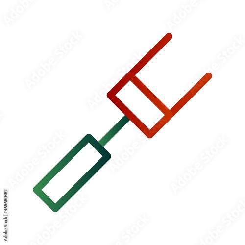 Fork Line Gradient Vector Icon Design