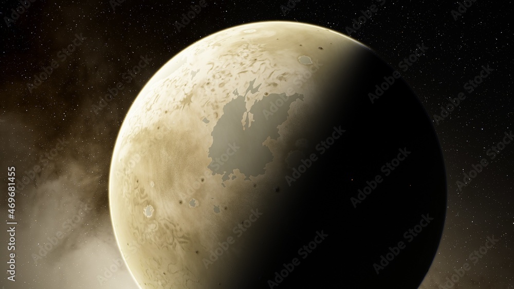 Obraz premium Planets and galaxy, science fiction wallpaper 3d illustration