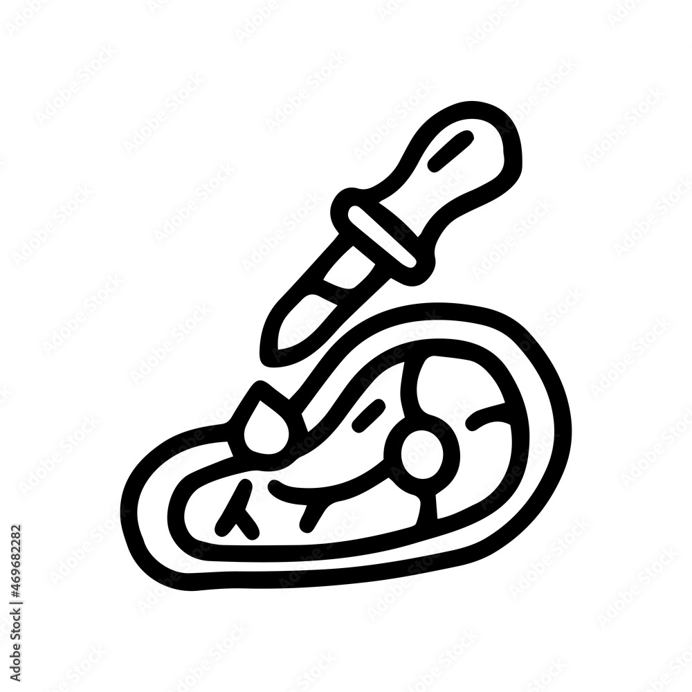 meat and pipette line vector doodle simple icon meat and pipette line vector doodle simple icon
