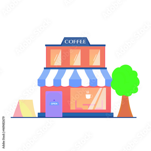 Coffee shop flat vector