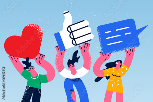 Young people show signs give feedback on service 