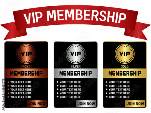 VIP Membership Club plates that can be used for membership plan, deals or promotion.