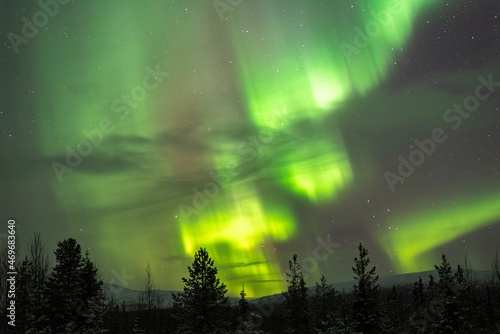 Polarlichter (Aurora Borealis), Raattama, Muonio, Lappland, Finnland