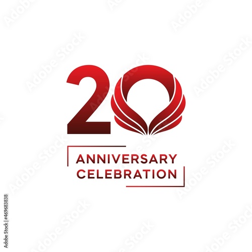 20 year anniversary logo design. vector - template - illustration