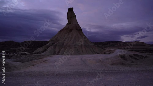 casteldetierra natural monument in the desert of Bardenas Reales in Navarre, Spain photo