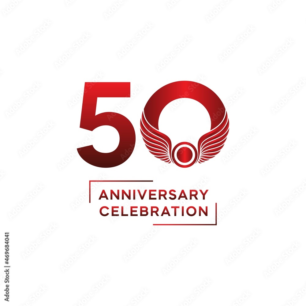 Obraz premium 50 year anniversary logo design. vector - template - illustration