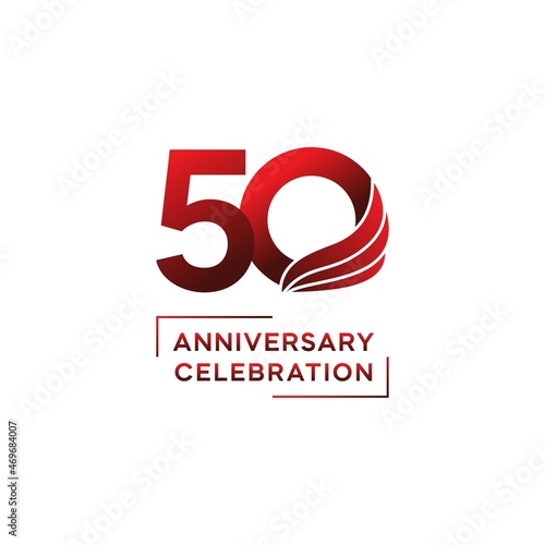 50 year anniversary logo design. vector - template - illustration