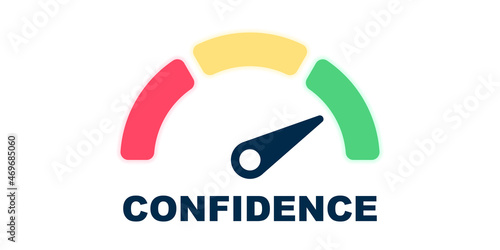 Confidence level scale simple illustration