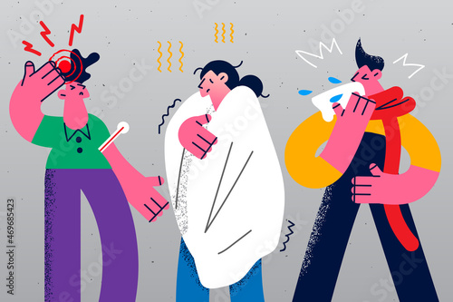 Unhealthy people suffer from covid-19 symptoms 
