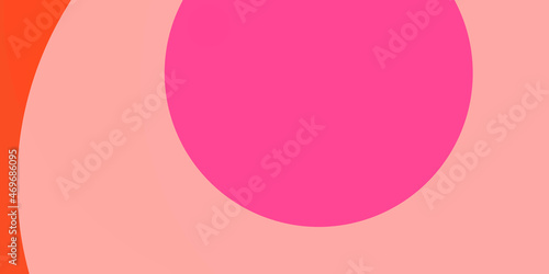 Modern and minimal design with circle shapes and colorful bright background. Usable for background or wallpaper © ardanz