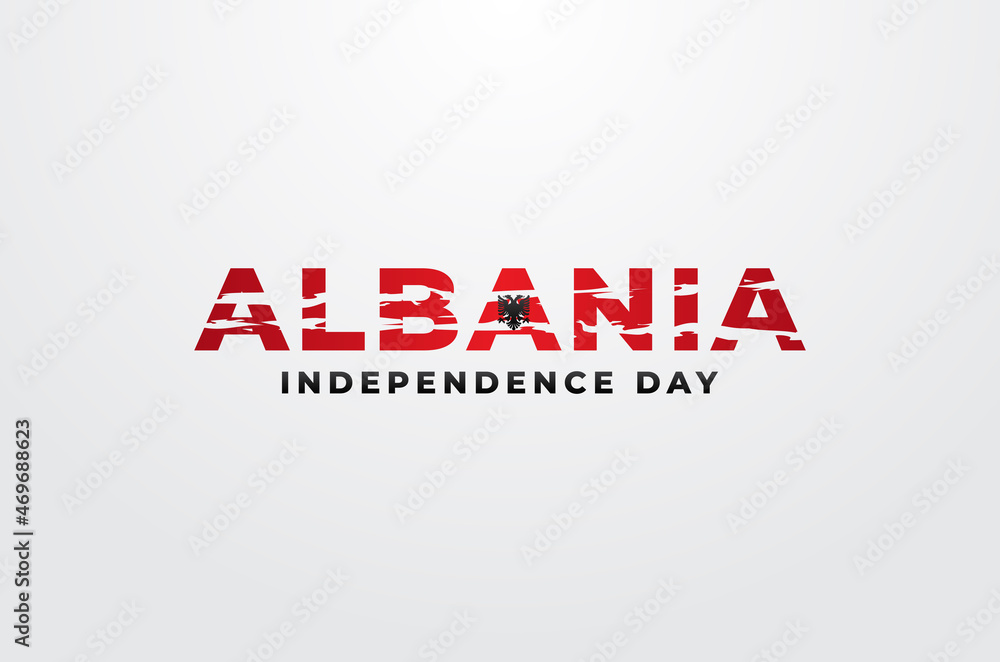 Albania Independence Day Design Background For Greeting Moment