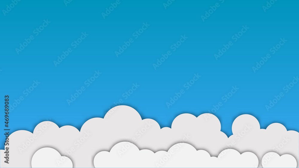 Cloud graphic design template background for presentation.