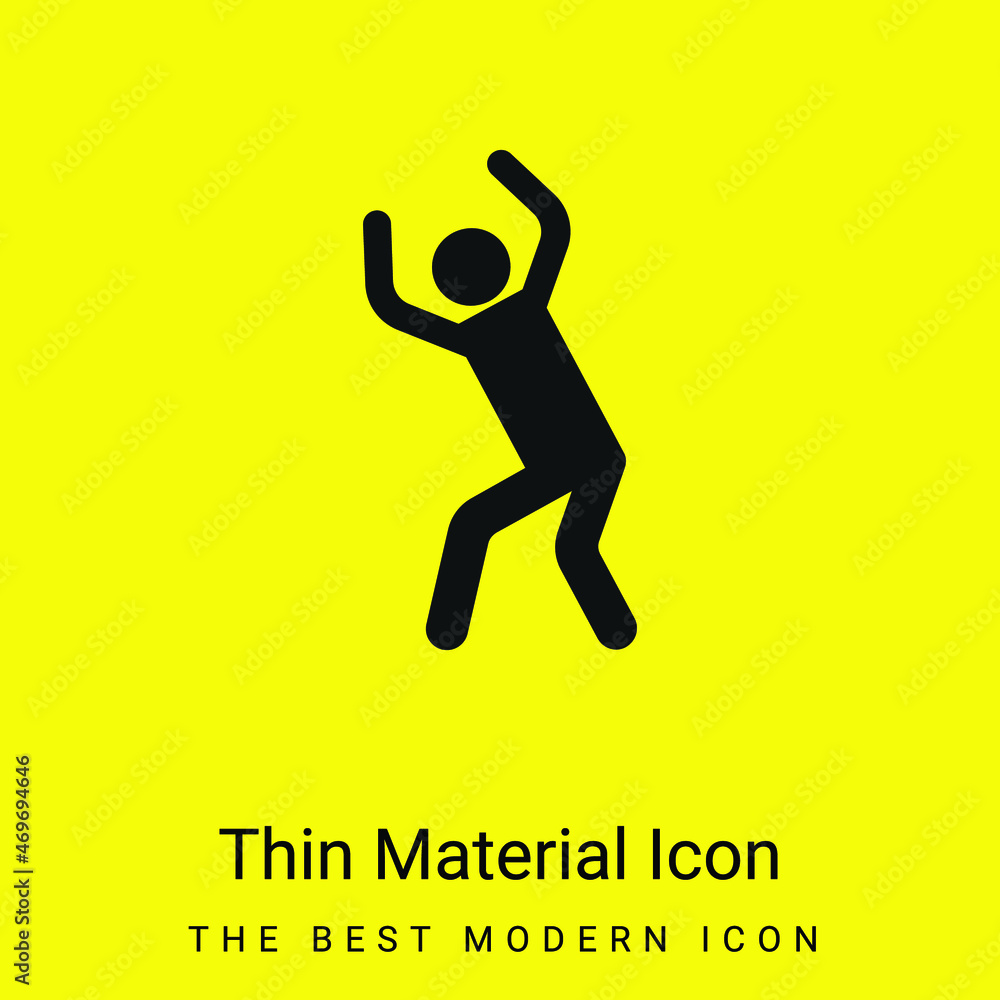 Angry Silhouette minimal bright yellow material icon