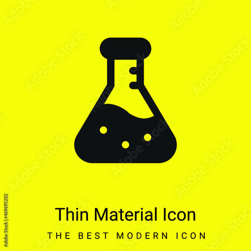 Beaker minimal bright yellow material icon