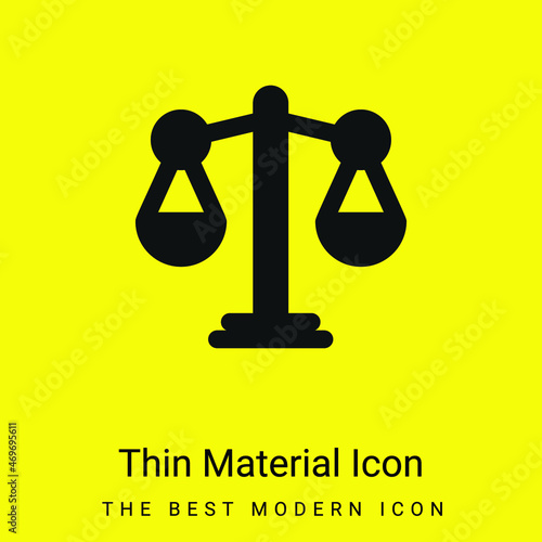 Balance minimal bright yellow material icon