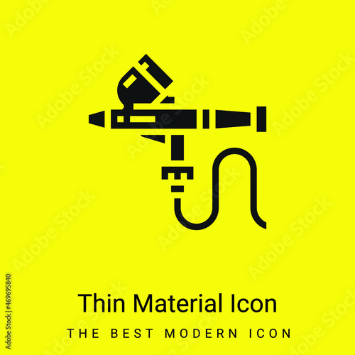 Airbrush minimal bright yellow material icon
