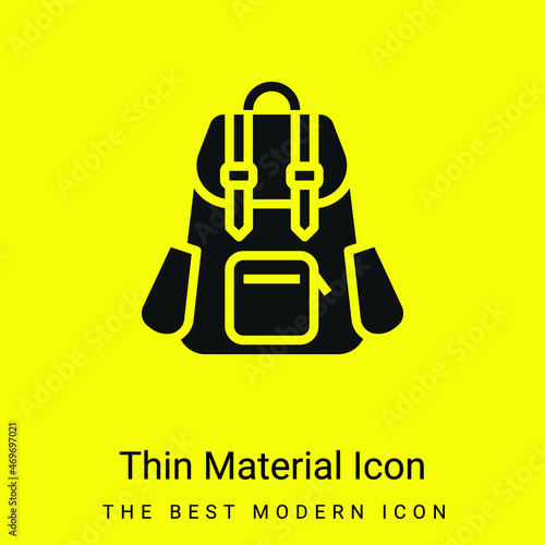Bag minimal bright yellow material icon
