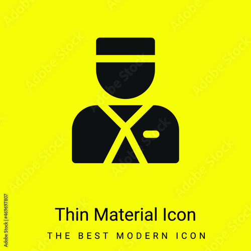 Bellboy minimal bright yellow material icon