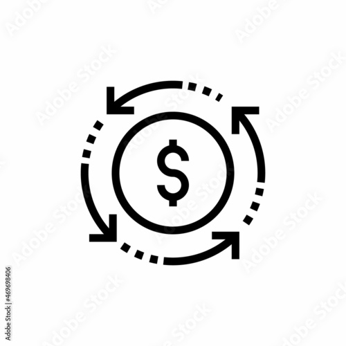 CASH FLOW icon in vector. Logotype