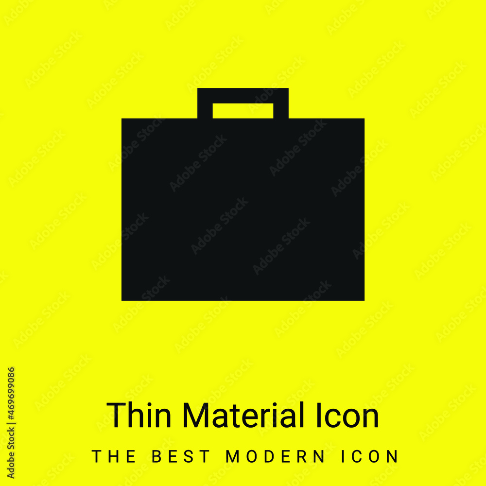 Briefcase minimal bright yellow material icon Briefcase minimal bright yellow material icon
