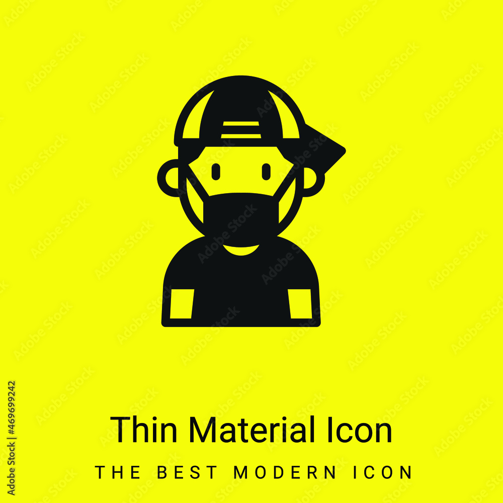 Boy minimal bright yellow material icon Boy minimal bright yellow material icon