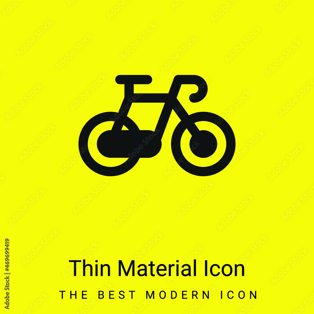 Bike minimal bright yellow material icon Bike minimal bright yellow material icon